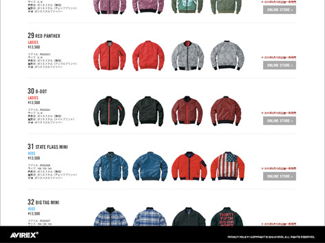 web avirex 41 Avirex 35 MA 1 Styles